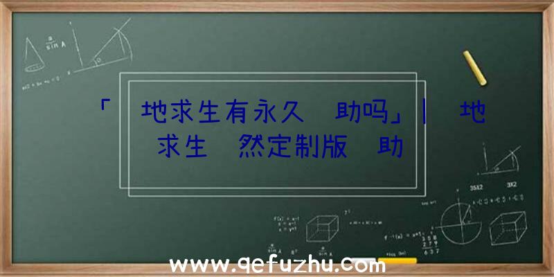 「绝地求生有永久辅助吗」|绝地求生萧然定制版辅助